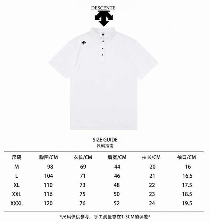 Picture of Descente Polo Shirts Short _SKUDescenteM-3XLj4tx0228625